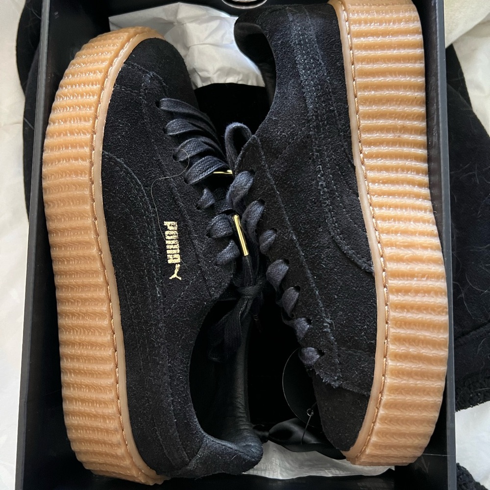 Puma Black Suede Platform Sneakers